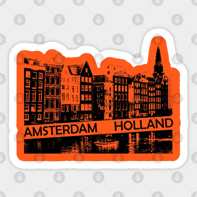 Amsterdam - Holland Sticker by TinyPrinters